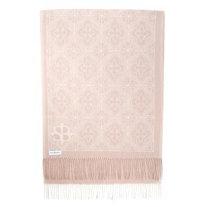 Tracery Motif Beige Pashmina Shawl